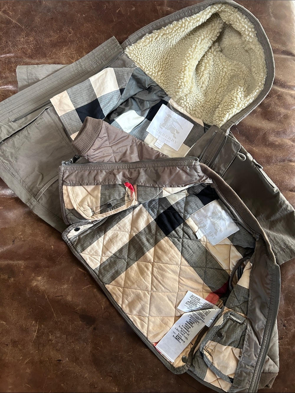 Burberry Baby Hooded Parka Jacket / Coat 2 Set